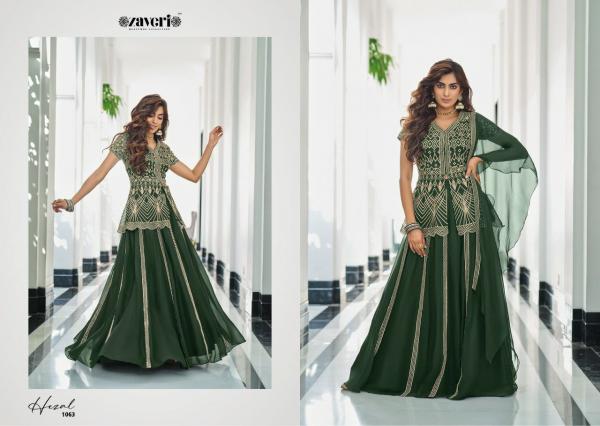 Zaveri Hezal Exclusive Geogette Designer Wear Ready Made Collection